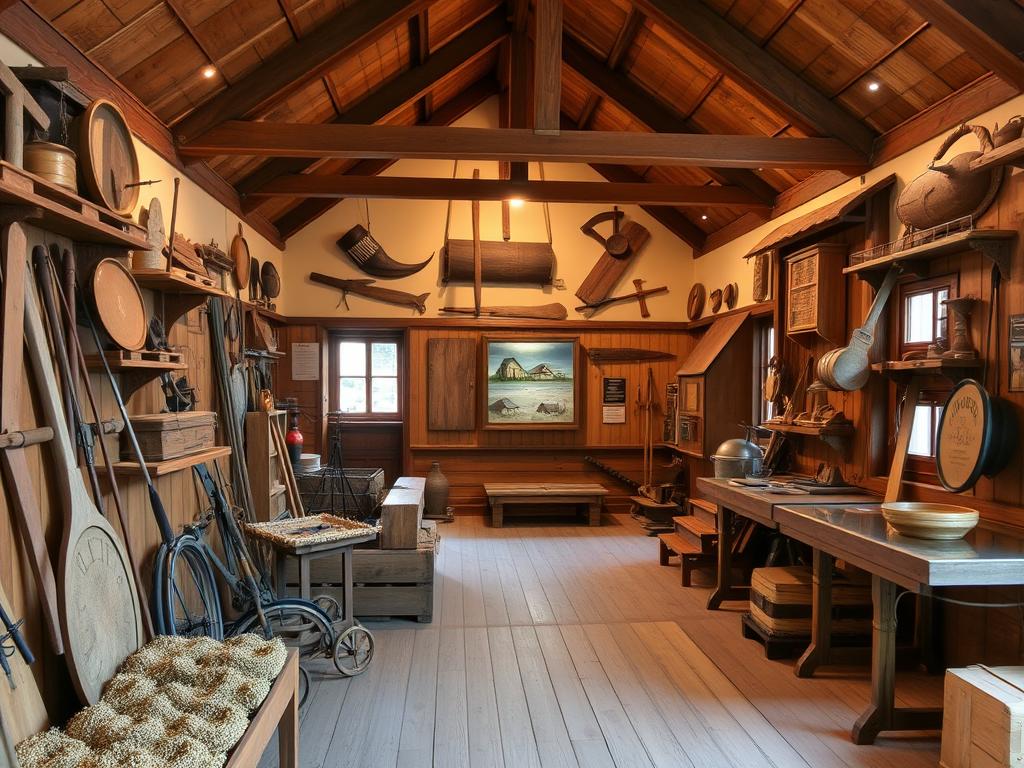 Exhibits at the Bauernmuseum (Farmers' Museum) in Zabeltitz, Germany