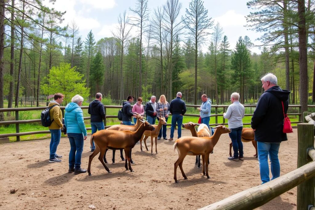 Heimat-Tierpark Olderdissen zoo in Bielefeld with animals