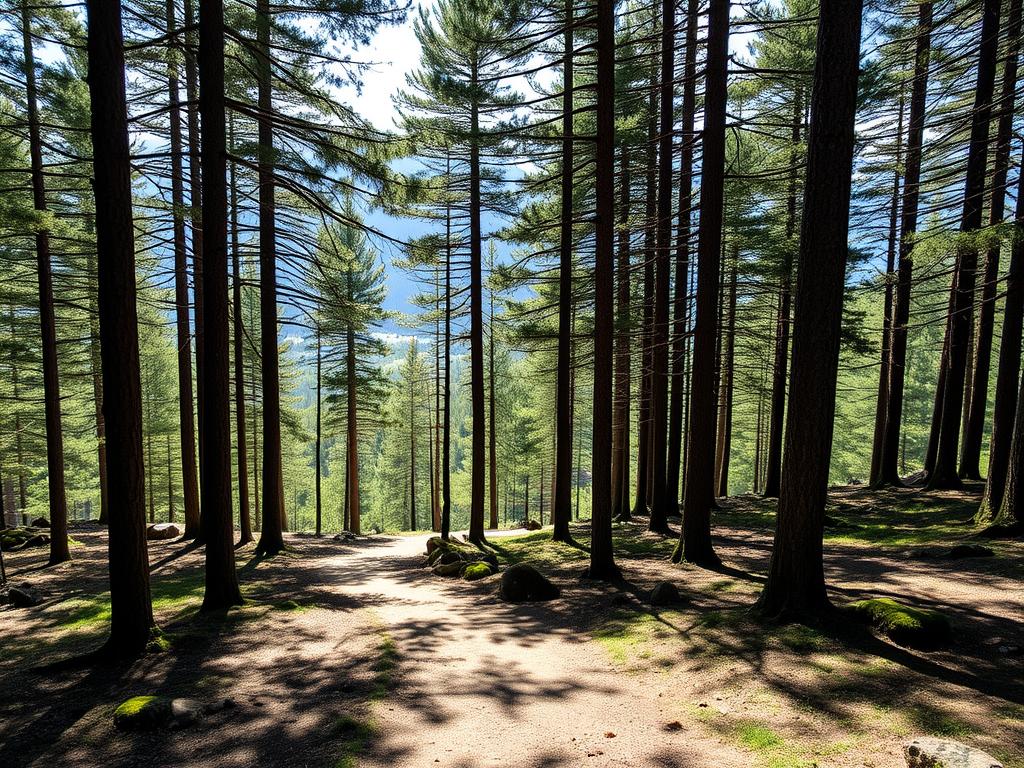Hiking trails in the Harz Mountains near Rollshausen, Germany