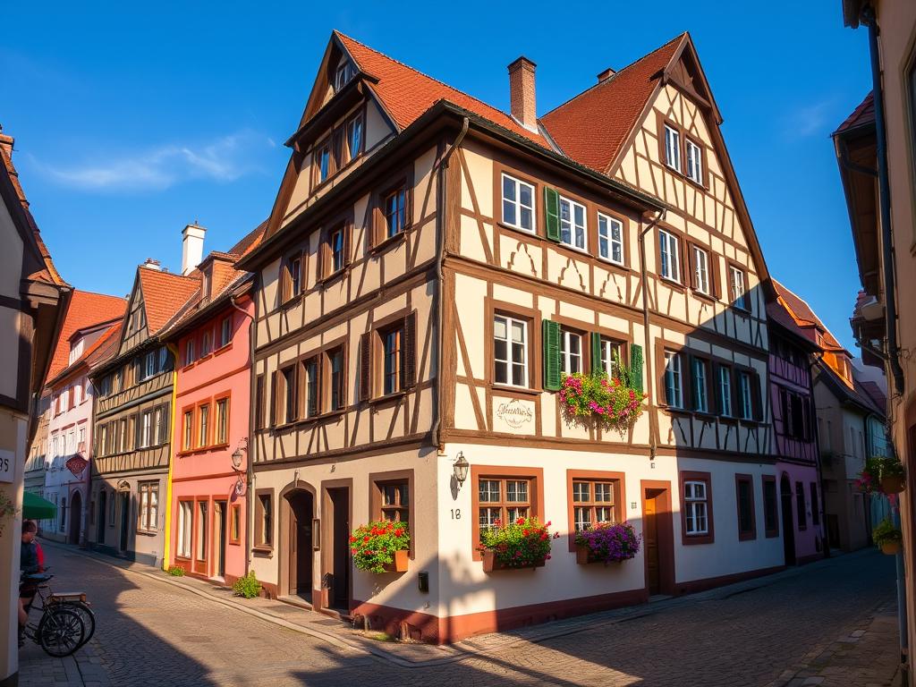 Historic buildings in Klüt, Germany showcasing traditional architecture