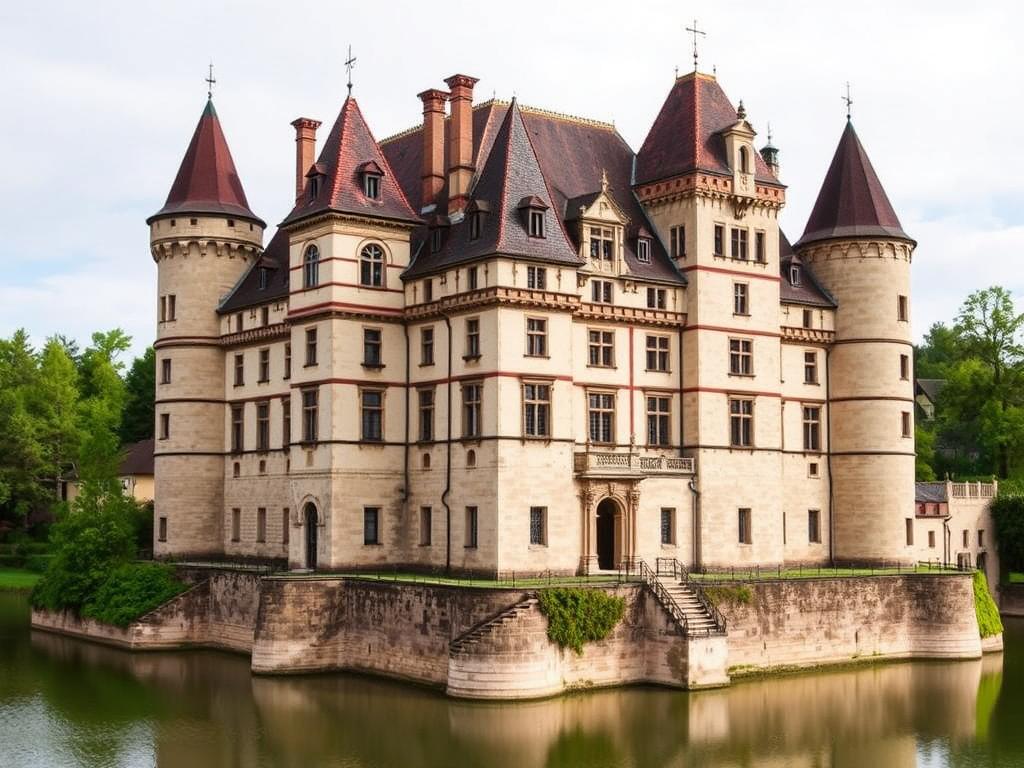 Impressive Hämelschenburg Castle with Renaissance architecture