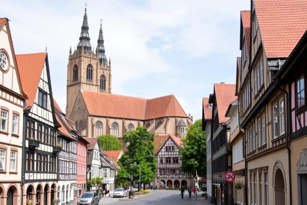 Paderborn Cathedral and historic city center