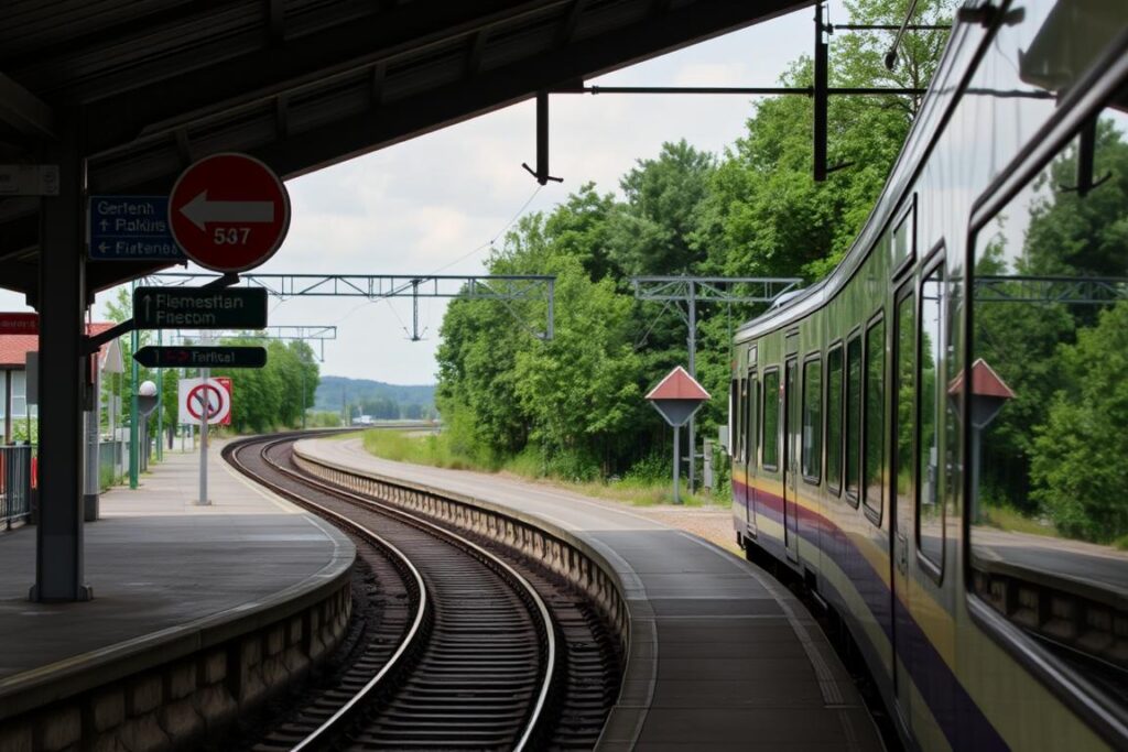 Train station near Klüt with regional connections