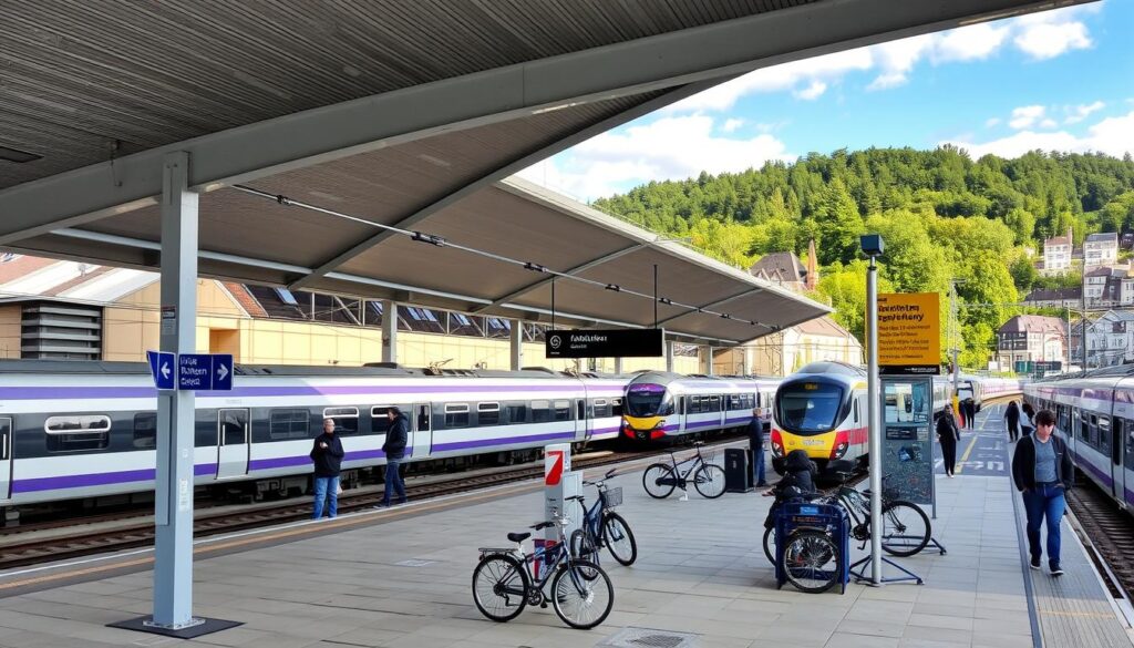 Bahnhof Salzkotten, Germany mit regionalen Zugverbindungen