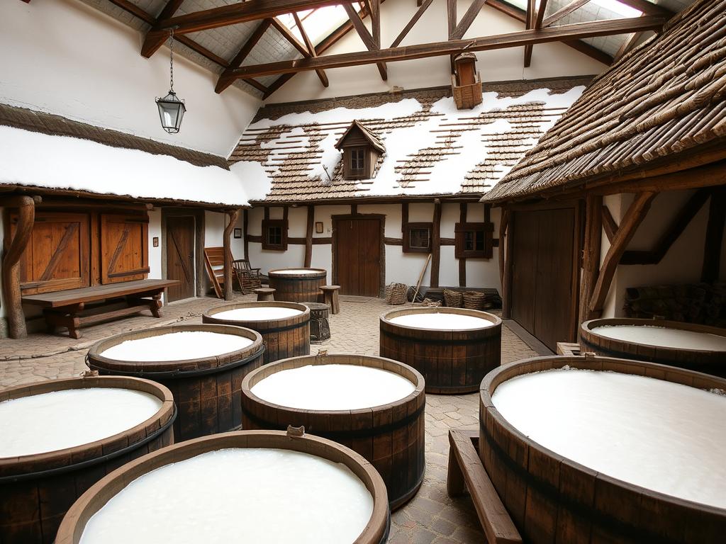 Historische Salzproduktionsstätte in Salzkotten, Germany