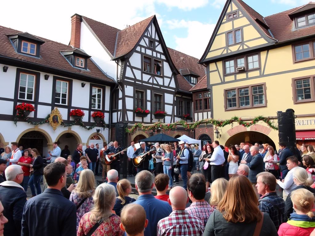 A cultural event taking place in Bad Driburg's historic setting