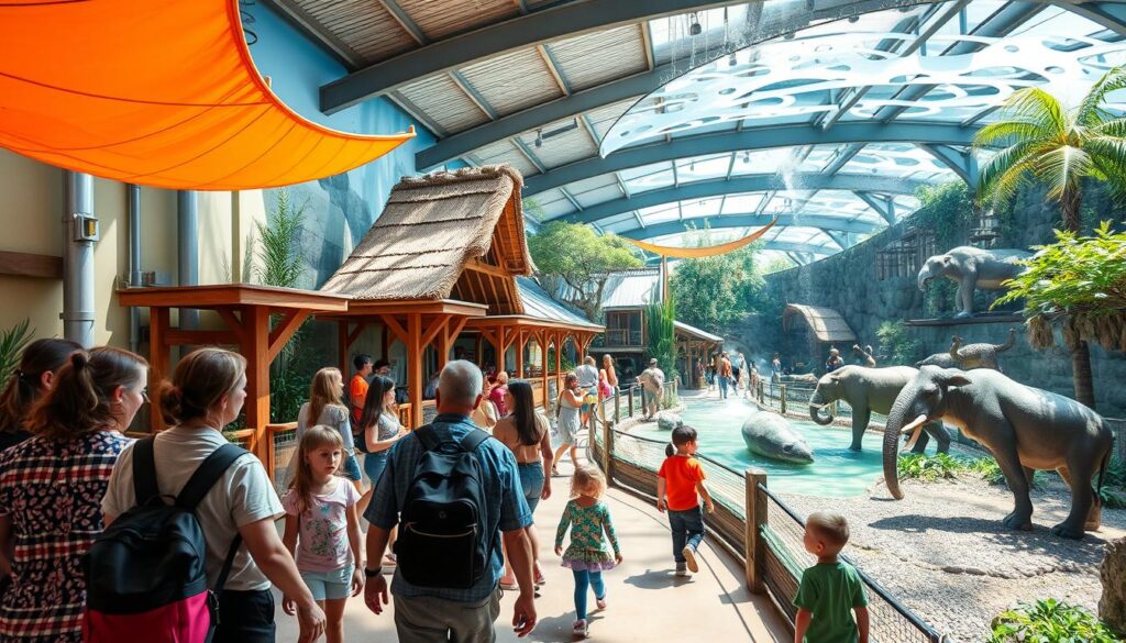 The innovative Hannover Adventure Zoo with its themed areas and immersive animal habitats