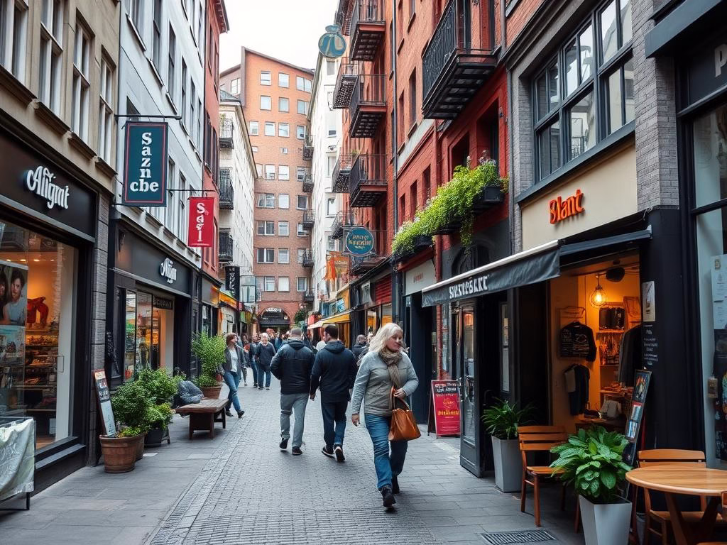 The alternative Schanzenviertel district with cafes, shops and street art